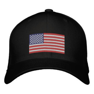 Bestickte amerikanische Flaggenmütze Baseballkappe
