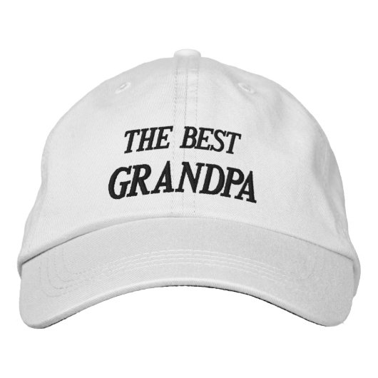 bestickte Baseball-Cap The BEST GRANDPA Baseballkappe (Vorderseite)