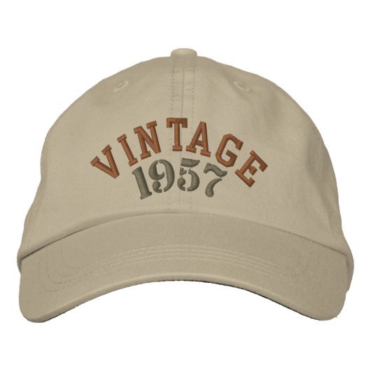 Bestickte Baseballkappe mit altem Jahr (Vorderseite)