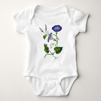 bestickte Blue Morning Glühbirnen Baby Strampler