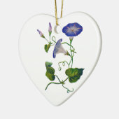 bestickte Blue Morning Glühbirnen Keramik Ornament (Links)