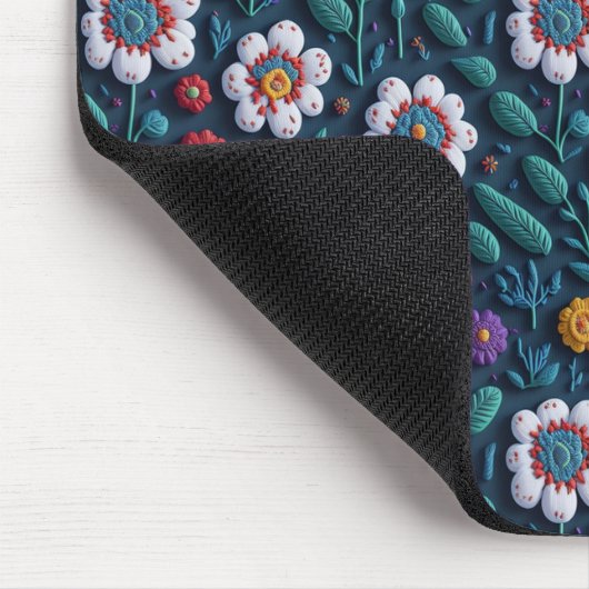 bestickte Blume Mousepad (Ecke)