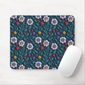 bestickte Blume Mousepad (Mit Mouse)