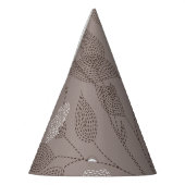 bestickte Blume und Blätter, nahtloses Design. Partyhütchen (Links)