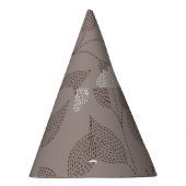 bestickte Blume und Blätter, nahtloses Design. Partyhütchen (Rechts)
