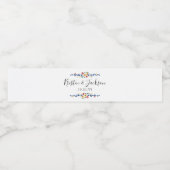 bestickte Blumenzehen Wasserflaschenetikett (Einzelnes Label)