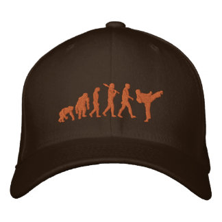 bestickte braune Belt Martial Arts Karate Baseballkappe