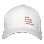 bestickte Cap "Liebe" Bestickte Baseballkappe (Vorderseite)
