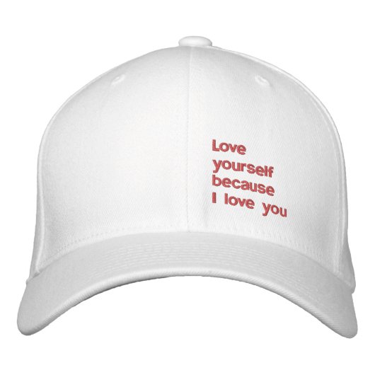 bestickte Cap "Liebe" Bestickte Baseballkappe (Vorderseite)