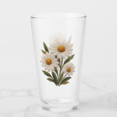 Bestickte Daisy-Blüte Glas (Rückseite)