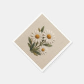Bestickte Daisy-Blüte Serviette (Ecke)