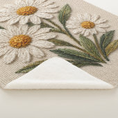 Bestickte Daisy-Blüte Sherpadecke (3/4)