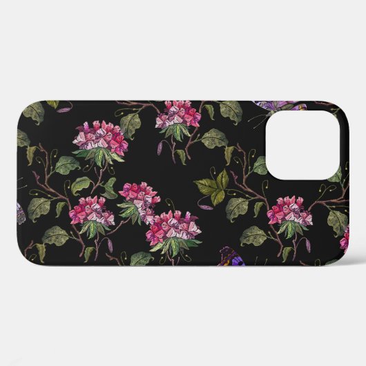 bestickte Datura-Blume: Botanische Kunst Case-Mate iPhone Hülle (Rückseite (Horizontal))