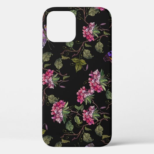 bestickte Datura-Blume: Botanische Kunst Case-Mate iPhone Hülle (Rückseite)