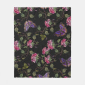 bestickte Datura-Blume: Botanische Kunst Fleecedecke (Vorderseite)