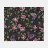 bestickte Datura-Blume: Botanische Kunst Fleecedecke (Vorderseite (Horizontal))