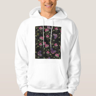 bestickte Datura-Blume: Botanische Kunst Hoodie
