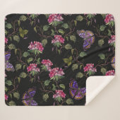 bestickte Datura-Blume: Botanische Kunst Sherpadecke (Vorderseite (Horizontal))