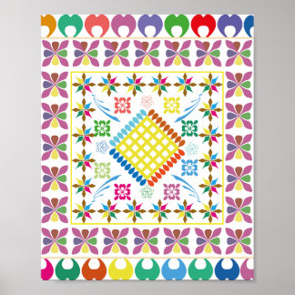 bestickte Essenz Poster