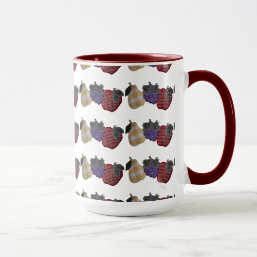 Bestickte Früchte (Cranberry) Tasse (Rechts)