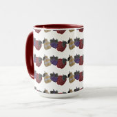 Bestickte Früchte (Cranberry) Tasse (Vorderseite Links)