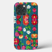 bestickte gesteppte Blume von CallisC-Wurzelpille Case-Mate iPhone Hülle (Rückseite)
