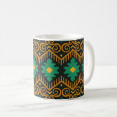 bestickte Ikat-Fabric Ethnic Design Kaffeetasse (VorderseiteRechts)