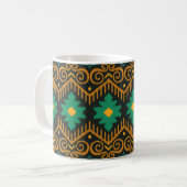 bestickte Ikat-Fabric Ethnic Design Kaffeetasse (Vorderseite Links)