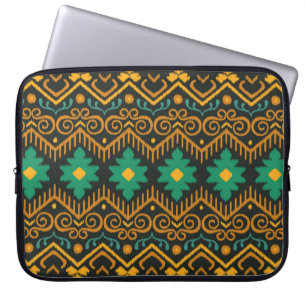 bestickte Ikat-Fabric Ethnic Design Laptopschutzhülle