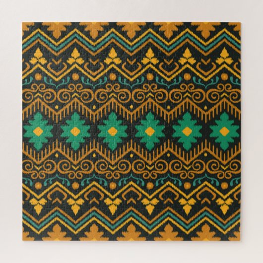 bestickte Ikat-Fabric Ethnic Design Puzzle (Vertikal)