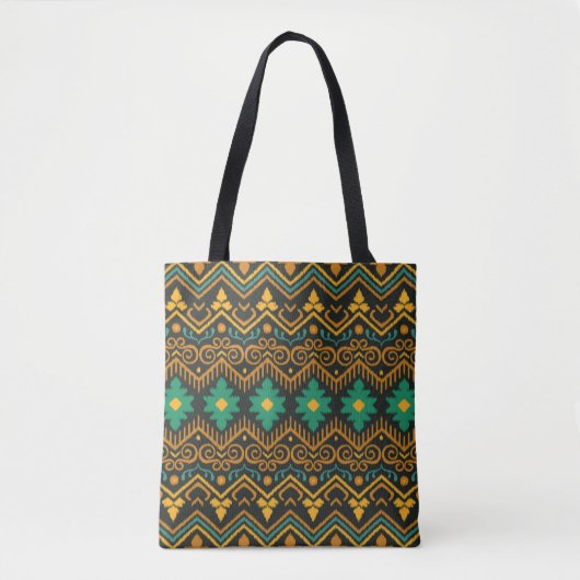 bestickte Ikat-Fabric Ethnic Design Tasche (Vorderseite)