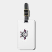 bestickte Katzenfledermaus Klassischer T - Shirt Gepäckanhänger (Vorderseite vertikal)