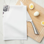 bestickte Katzenfledermaus Klassischer T - Shirt Geschirrtuch (Viertel Falte)