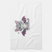 bestickte Katzenfledermaus Klassischer T - Shirt Geschirrtuch (Vertikal)