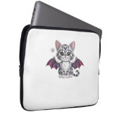 bestickte Katzenfledermaus Klassischer T - Shirt Laptopschutzhülle (Vorne Rechts)