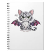 bestickte Katzenfledermaus Klassischer T - Shirt Notizblock (Vorderseite)