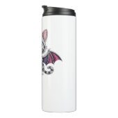 bestickte Katzenfledermaus Klassischer T - Shirt Thermosbecher (Nach rechts gedreht)