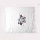 bestickte Katzenfledermaus Klassischer T - Shirt Wandteppich (Vorderseite (Horizontal))