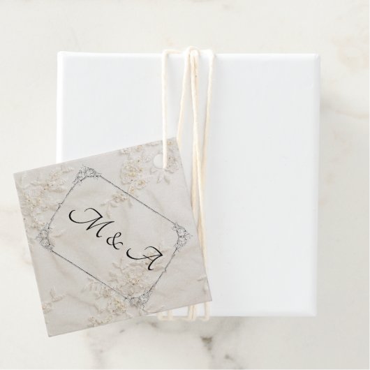 bestickte Lace Wedding Vielen Dank für Ihr Interes Geschenkanhänger (Beispiel)