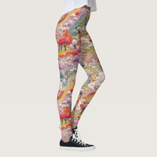 bestickte Leggings des Magischen Tals - Niedlich (Rechts)