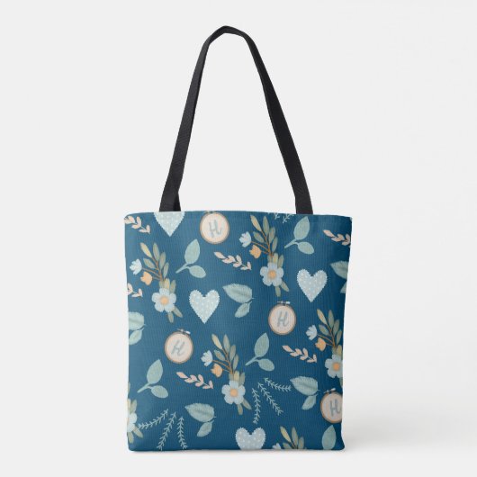 bestickte Monogramm Tasche (Rückseite)