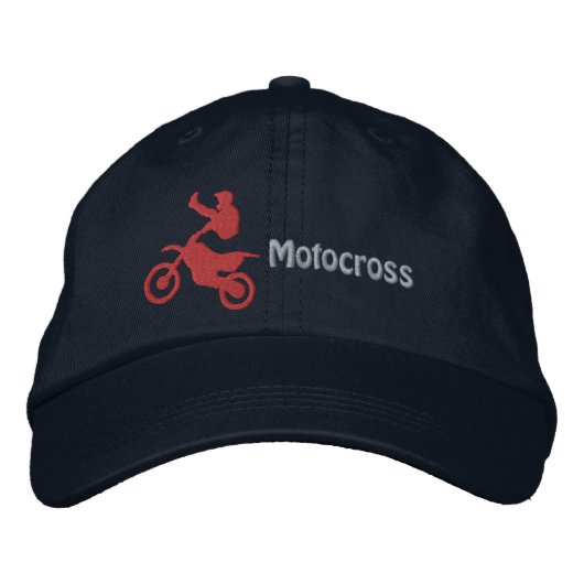 Bestickte Motocross-Mütze Baseballkappe (Vorderseite)