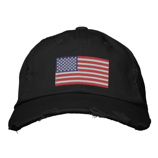 Bestickte Mütze Amerikanische Flagge Baseballkappe (Vorderseite)