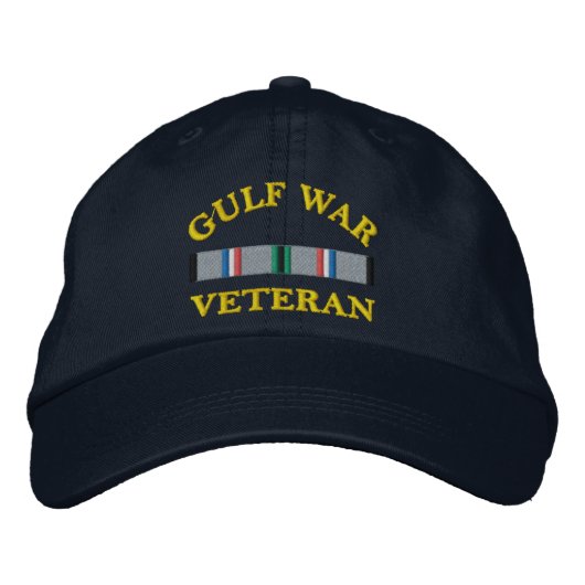 Bestickte Mütze Golfkrieg Veteran Baseballkappe (Vorderseite)