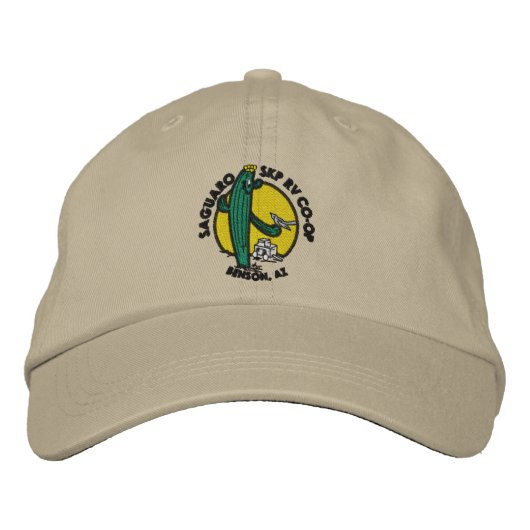 Bestickte Mütze - Khaki Baseballkappe (Vorderseite)