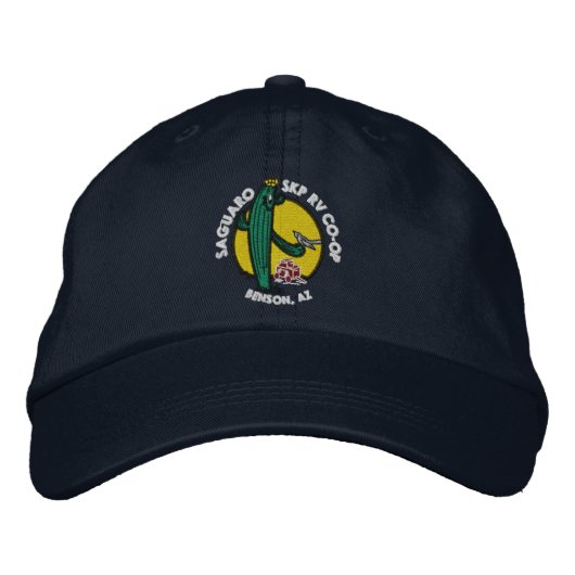 Bestickte Mütze - Marineblau Baseballkappe (Vorderseite)