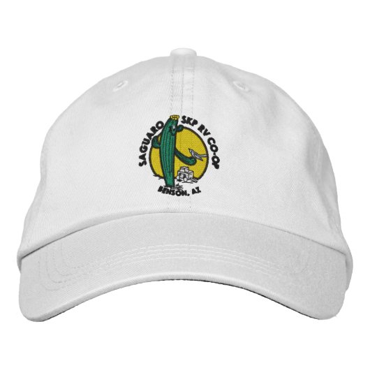 Bestickte Mütze - Weiß Baseballkappe (Vorderseite)