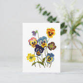 bestickte Parade der Stiefmütterchen Postkarte (Stehend Vorderseite)