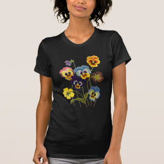 bestickte Parade der Stiefmütterchen T-Shirt