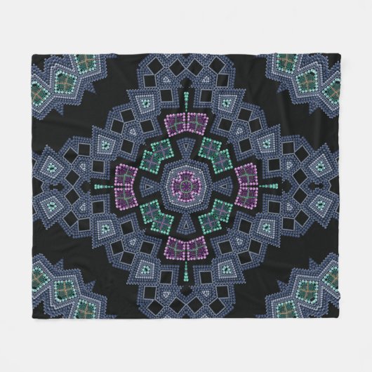 Bestickte Perlen Fleecedecke (Vorderseite (Horizontal))